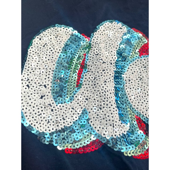 Miss Chievous *USA* sequin Tank Top | Sz Womens M, Navy Blue NEW N1 - Picture 8 of 10